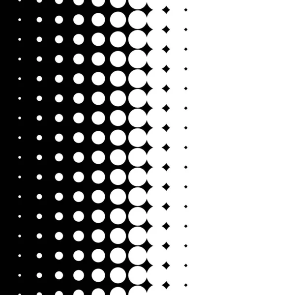 黑白半色调 圆形图案 Dots Polka点模式 — 图库矢量图片
