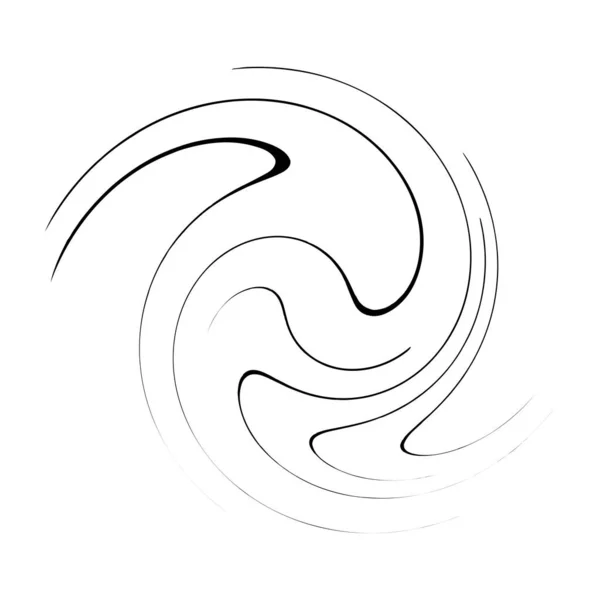 Spiralny Wirujący Wirujący Wolutowy Element Whirlpool Efekt Trąby Powietrznej Okrągłe — Wektor stockowy