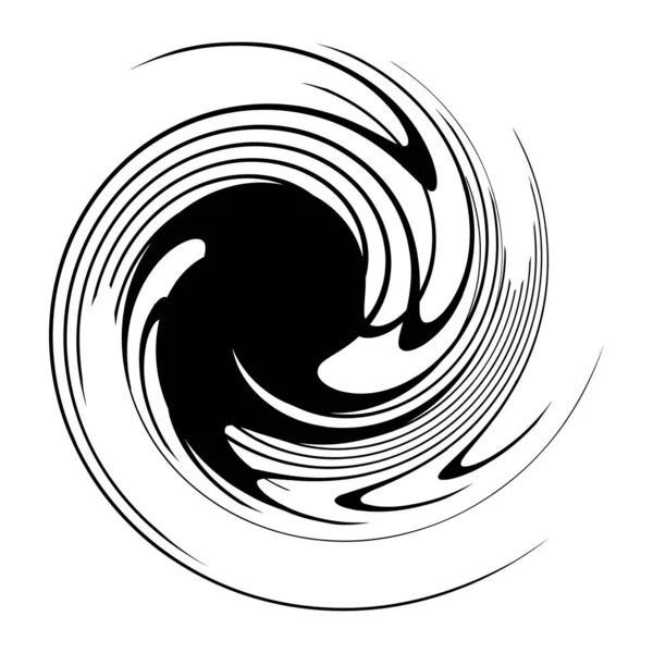 Spiral Virvlande Virvlande Volut Element Whirlpool Virvelvind Effekt Cirkulära Radiella — Stock vektor