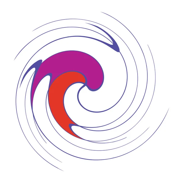 Espiral Remolino Giro Elemento Voluta Hidromasaje Efecto Torbellino Líneas Circulares — Archivo Imágenes Vectoriales