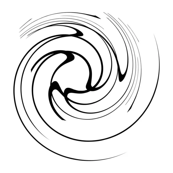 Спіральний Вихровий Вихровий Волючий Елемент Вихор Ефект Вихорів Кругові Радіальні — стоковий вектор