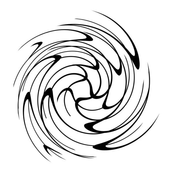 Спіральний Вихровий Вихровий Волючий Елемент Вихор Ефект Вихорів Кругові Радіальні — стоковий вектор