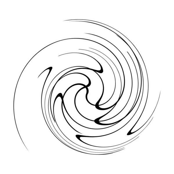 Spiral Swirl Twirl Volute Element Whirlpool Whirlwind Effect Circular Radial — Stock Vector