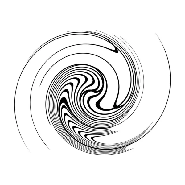 Spiral Swirl Twirl Volute Element Whirlpool Whirlwind Effect Circular Radial — Stock Vector
