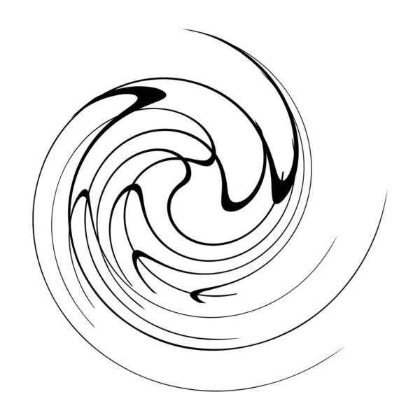Спираль Завихрение Вращение Объёмный Элемент Водоворот Эффект Вихря Круговые Радиальные — стоковый вектор