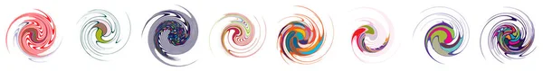 Spirală Vârtej Răsucire Element Volut Whirlpool Efect Vârtej Linii Circulare — Vector de stoc