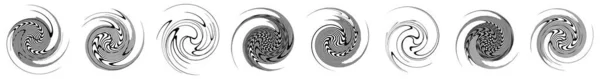 Spiral Virvlande Virvlande Volut Element Whirlpool Virvelvind Effekt Cirkulära Radiella — Stock vektor