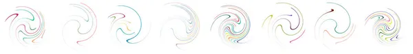 Espiral Remolino Giro Elemento Voluta Hidromasaje Efecto Torbellino Líneas Circulares — Vector de stock