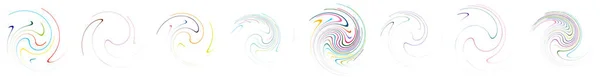 Spiral Swirl Twirl Volute Element Whirlpool Whirlwind Effect Circular Radial — Stock Vector