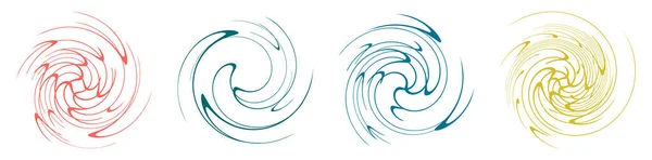 Spiraalvormig Wervelend Draaiend Voluut Element Whirlpool Wervelwind Effect Cirkelvormige Radiale — Stockvector