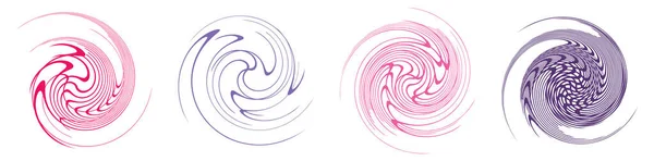 螺旋状 渦巻き状 渦巻き状 渦状の要素 渦巻風の効果だ 回転付き放射状線 株式ベクトルイラスト クリップアートグラフィック — ストックベクタ