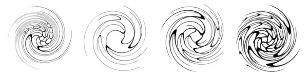 Spirale Vortice Vortice Elemento Voluto Whirlpool Effetto Vortice Linee Circolari — Vettoriale Stock