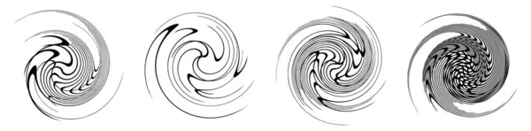 Espiral Remolino Giro Elemento Voluta Hidromasaje Efecto Torbellino Líneas Circulares — Archivo Imágenes Vectoriales
