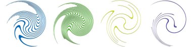  Sarmal, girdap, dönme, volta elementi. Girdap, kasırga etkisi. Dairesel, dairesel dönüş çizgileri - stok vektör illüstrasyonu, klip- sanat grafikleri