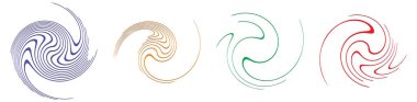  Sarmal, girdap, dönme, volta elementi. Girdap, kasırga etkisi. Dairesel, dairesel dönüş çizgileri - stok vektör illüstrasyonu, klip- sanat grafikleri
