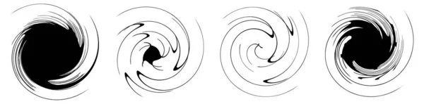 Spirală Vârtej Răsucire Element Volut Whirlpool Efect Vârtej Linii Circulare — Vector de stoc