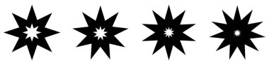 Yıldız, yıldızcık şekli, element vektörü - stok vektör illüstrasyonu, klip- sanat grafikleri