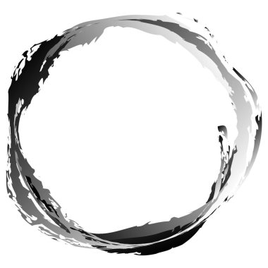 Çirkin desenli daire elementi, şekli. Dairesel grunge şekli