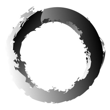 Çirkin desenli daire elementi, şekli. Dairesel grunge şekli