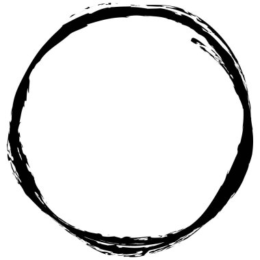Çirkin desenli daire elementi, şekli. Dairesel grunge şekli
