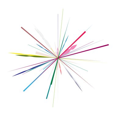 Radikal, yayılan çizgiler, çizgiler soyut dairesel elementler. Işınlar, ışınlar, yıldız patlamaları, güneş patlaması elementleri. Birleşme, birleşme, yayılma çizgileri