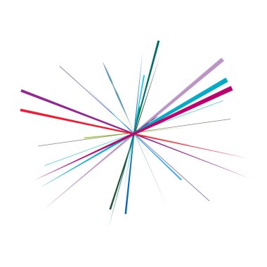 Radikal, yayılan çizgiler, çizgiler soyut dairesel elementler. Işınlar, ışınlar, yıldız patlamaları, güneş patlaması elementleri. Birleşme, birleşme, yayılma çizgileri