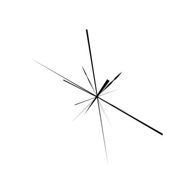 Radikal, yayılan çizgiler, çizgiler soyut dairesel elementler. Işınlar, ışınlar, yıldız patlamaları, güneş patlaması elementleri. Birleşme, birleşme, yayılma çizgileri