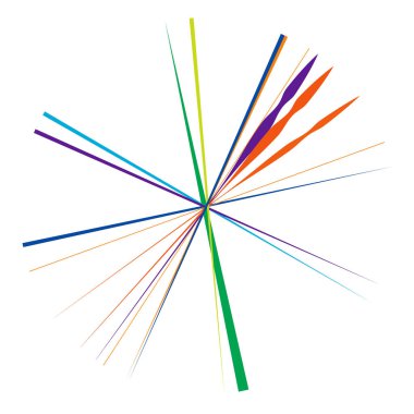 Radikal, yayılan çizgiler, çizgiler soyut dairesel elementler. Işınlar, ışınlar, yıldız patlamaları, güneş patlaması elementleri. Birleşme, birleşme, yayılma çizgileri