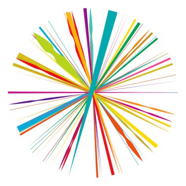 Radikal, yayılan çizgiler, çizgiler soyut dairesel elementler. Işınlar, ışınlar, yıldız patlamaları, güneş patlaması elementleri. Birleşme, birleşme, yayılma çizgileri