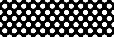 Siyah ve beyaz yarım ton, noktalı, daireler, arka plan, arka plan. Noktalar, noktalar deseni. Kusursuz bir şekilde tekrarlanabilir - stok vektör illüstrasyonu, klip- sanat grafikleri
