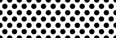 Siyah ve beyaz yarım ton, noktalı, daireler, arka plan, arka plan. Noktalar, noktalar deseni. Kusursuz bir şekilde tekrarlanabilir - stok vektör illüstrasyonu, klip- sanat grafikleri