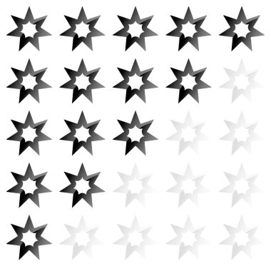 Yıldız derecelendirme elemanı Ödül, kalite seviyesi, kullanıcı memnuniyeti, sıralama, tatmin konsepti simgeleri - hisse vektörü illüstrasyonu, klip- sanat grafikleri