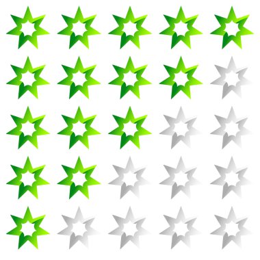 Yıldız derecelendirme elemanı Ödül, kalite seviyesi, kullanıcı memnuniyeti, sıralama, tatmin konsepti simgeleri - hisse vektörü illüstrasyonu, klip- sanat grafikleri