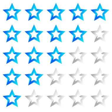 Yıldız derecelendirme elemanı Ödül, kalite seviyesi, kullanıcı memnuniyeti, sıralama, tatmin konsepti simgeleri - hisse vektörü illüstrasyonu, klip- sanat grafikleri