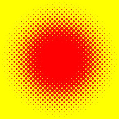 Pop sanat, polka noktalar, daireler yarım ton, komik efekt deseni - stok vektör illüstrasyonu, klip- sanat grafikleri