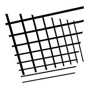 3D, uzaysal şebeke, meş 'ler. Perspektif olarak kesişen, kesişen, kesişen çizgiler. Soyut ızgara, çardak, kafes, ağ