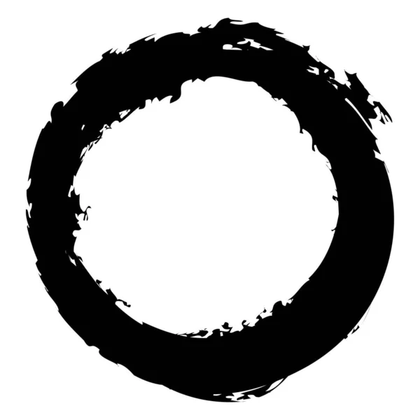 Grungy Élément Cercle Texturé Forme Forme Circulaire Grunge — Image vectorielle