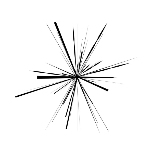 Radiale Strahlende Linien Streifen Abstraktes Kreisförmiges Element Strahlen Strahlen Starburst — Stockvektor