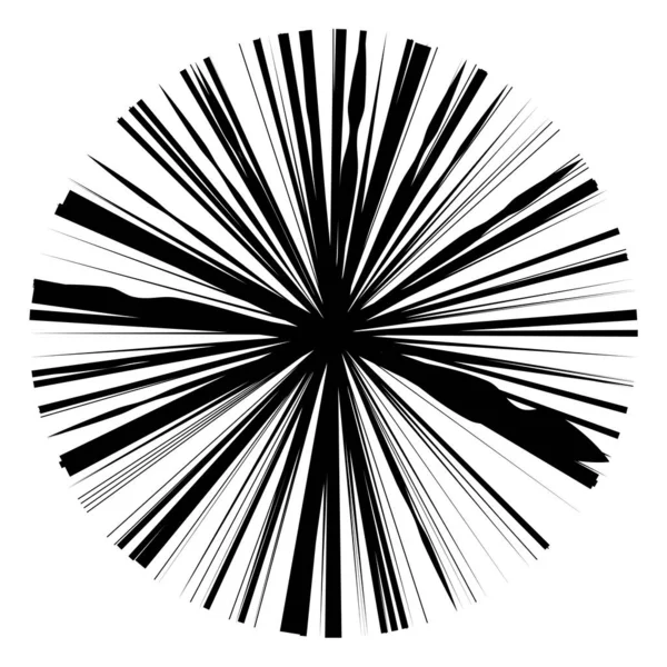 Радіальні Випромінюючі Лінії Смуги Абстрактного Кругового Елемента Промені Промені Зірки — стоковий вектор