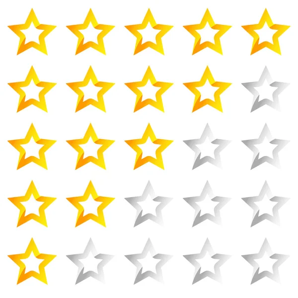 Star Rating Element Reward Quality Level User Satisfaction Ranking Satisfaction — Stock Vector