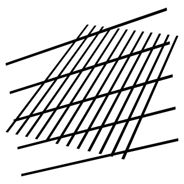 Räumliche Gitter Maschen Verflechten Ineinandergreifen Sich Perspektivisch Überschneidende Linien Abstraktes — Stockvektor