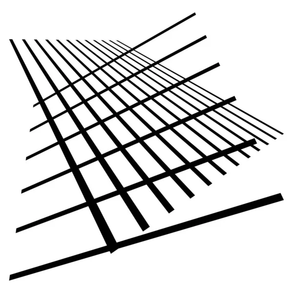 Grades Espaciais Malhas Envolvimento Entrelaçamento Entrelaçamento Linhas Perspectiva Grade Abstrata — Vetor de Stock