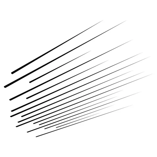 3D直线 平行的动态不规则线条 条纹元素 速度喜剧效果线 — 图库矢量图片