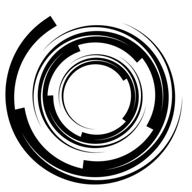 Sarmal, girdap, dairesel, eşmerkezli element. Girdap, kasırga döngüsü döngü etkisi şekli - stok vektör illüstrasyonu, klip- sanat grafikleri