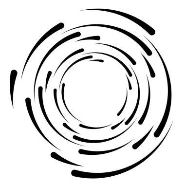 Sarmal, girdap, dairesel, eşmerkezli element. Girdap, kasırga döngüsü döngü etkisi şekli - stok vektör illüstrasyonu, klip- sanat grafikleri