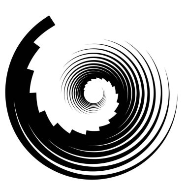 Sarmal, girdap, dairesel, eşmerkezli element. Girdap, kasırga döngüsü döngü etkisi şekli - stok vektör illüstrasyonu, klip- sanat grafikleri