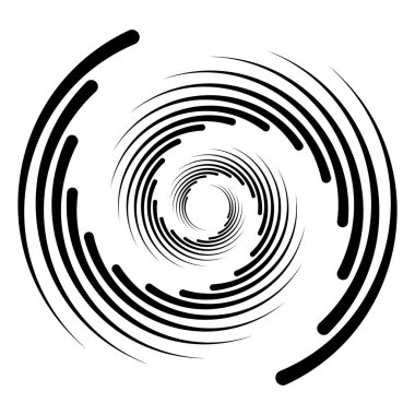 Sarmal, girdap, dairesel, eşmerkezli element. Girdap, kasırga döngüsü döngü etkisi şekli - stok vektör illüstrasyonu, klip- sanat grafikleri