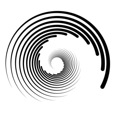 Sarmal, girdap, dairesel, eşmerkezli element. Girdap, kasırga döngüsü döngü etkisi şekli - stok vektör illüstrasyonu, klip- sanat grafikleri