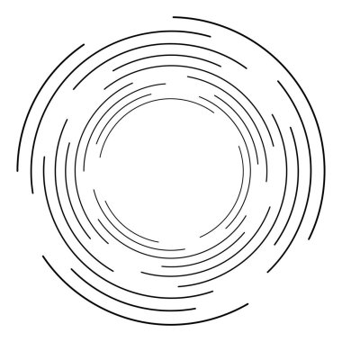 Sarmal, girdap, dairesel, eşmerkezli element. Girdap, kasırga döngüsü döngü etkisi şekli - stok vektör illüstrasyonu, klip- sanat grafikleri