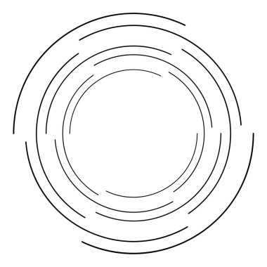 Sarmal, girdap, dairesel, eşmerkezli element. Girdap, kasırga döngüsü döngü etkisi şekli - stok vektör illüstrasyonu, klip- sanat grafikleri
